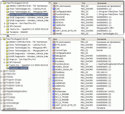 MFC Pro vs. GNA600 Registrys Comparing