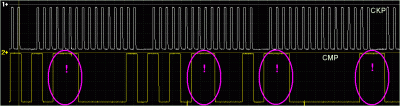 Waveform CKP vs. CMP of Nissan Note (HR16de) Real