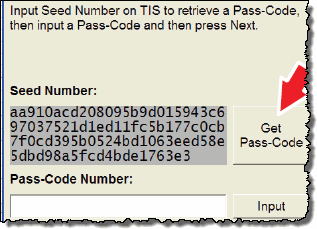 Enter Pass-Code Number