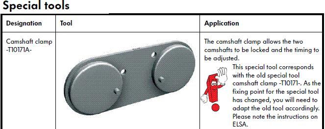 Camshaft clamp T10171A