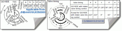 QG18De Valve Timing