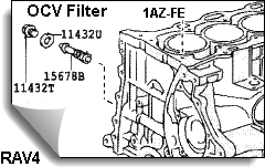 OCV Filter 1AZ-FE RAV4 Location