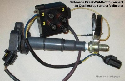 Selfmade Break-Out-Box to connect an Oscilloscope or Voltmeter