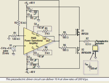 * Пример драйвера управления пьезоприводом от powerelectronics.com